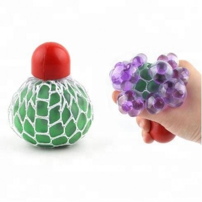 Squeezing Stress Relief Ball Mesh Squishy Ball Rubber Vent Grape Stress Ball